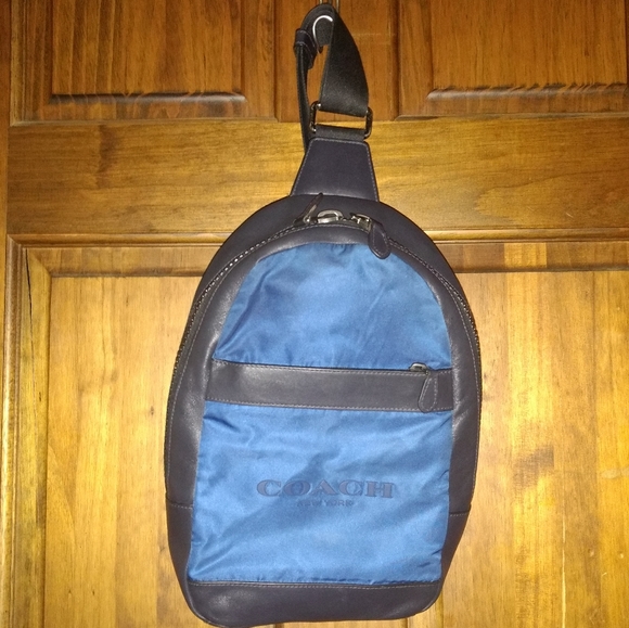 Coach Men Sling Charles Pack Nylon Bag Backpack